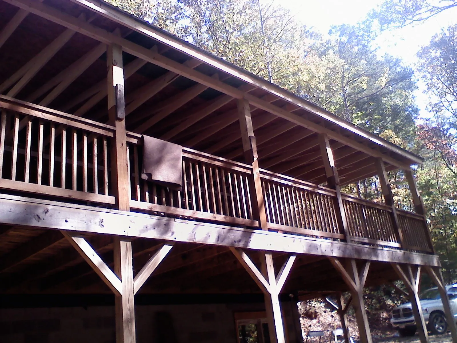 Timber framing under a new elevated porch and deck — Roof Leak Repair in Fort Myer by Roofing Brothers